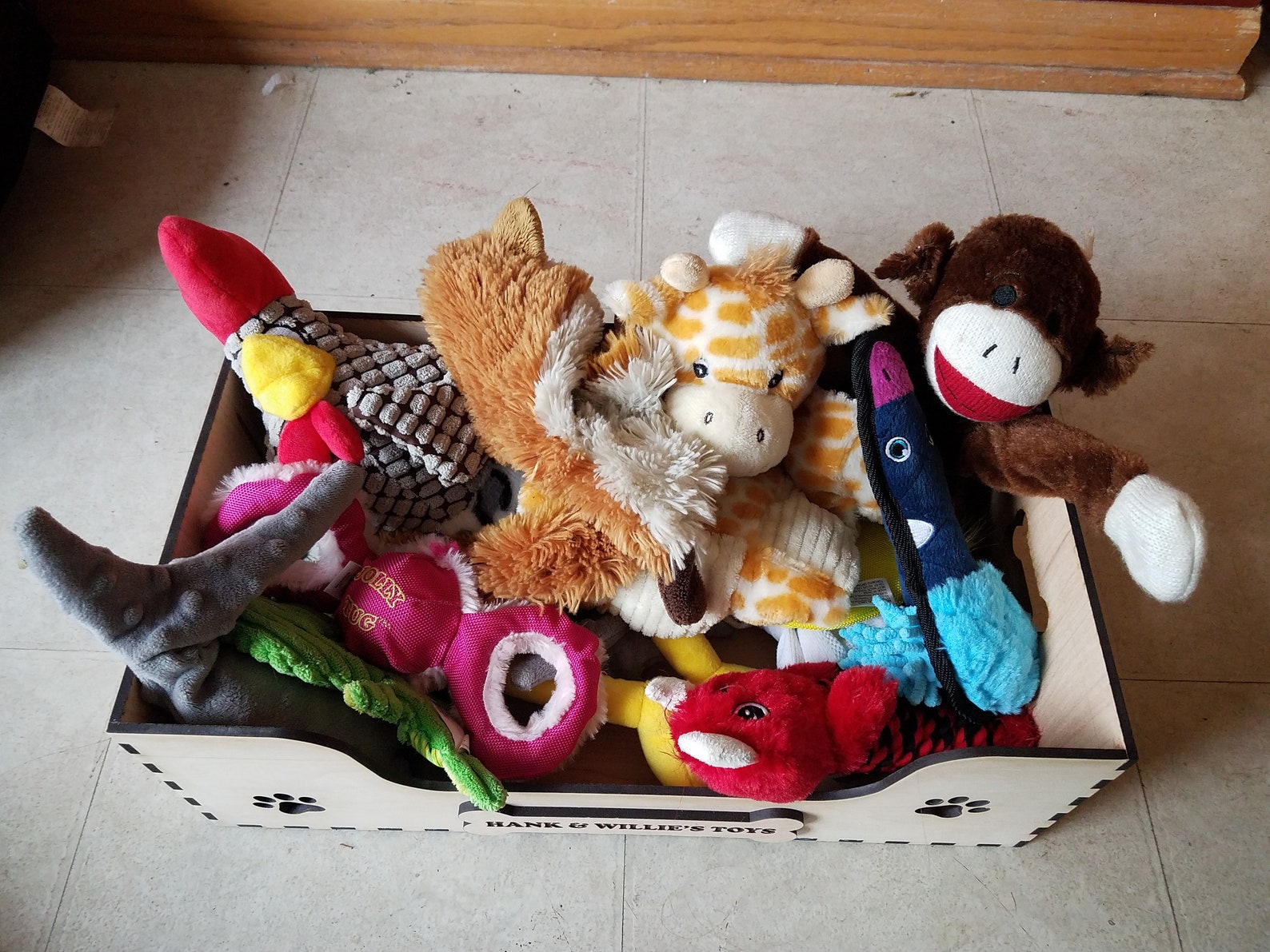 Dog Toy Box Pet Toy Storage Cat Toy Box Wood Toy Storage Etsy