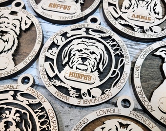 Custom Dog Breed Ornament, Personalized Pet Christmas Gift