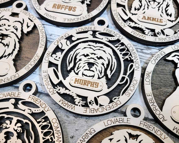 Custom Dog Breed Ornament, Personalized Pet Christmas Gift