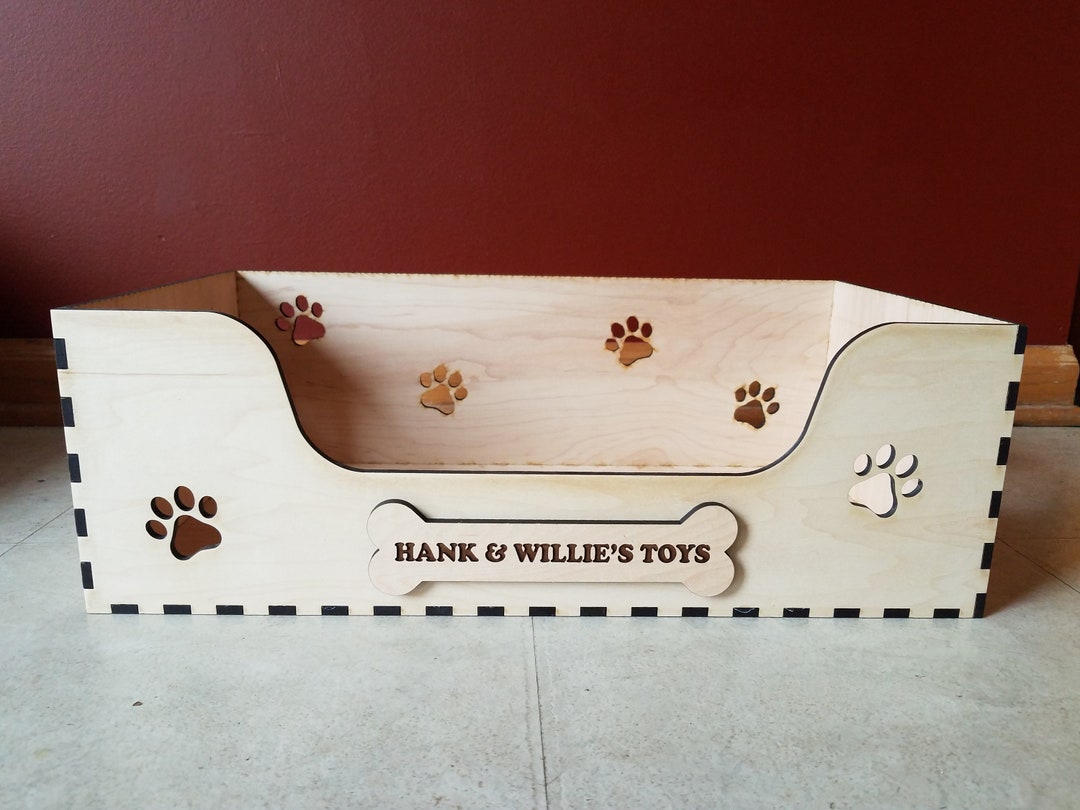 Dog Toy Box Pet Toy Storage Cat Toy Box Wood Toy Storage Etsy