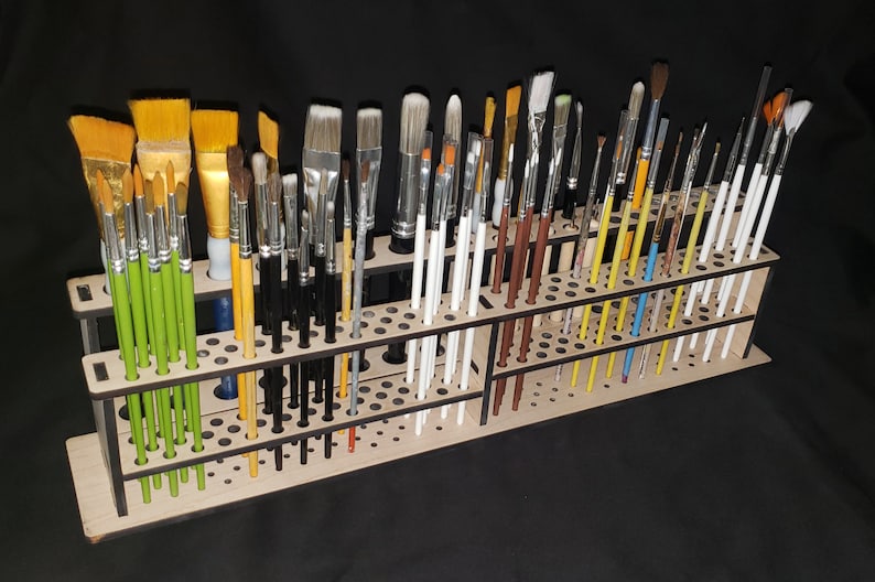 Paint Brush Holder Paint Brush Rack Hobby Tool Holder Etsy