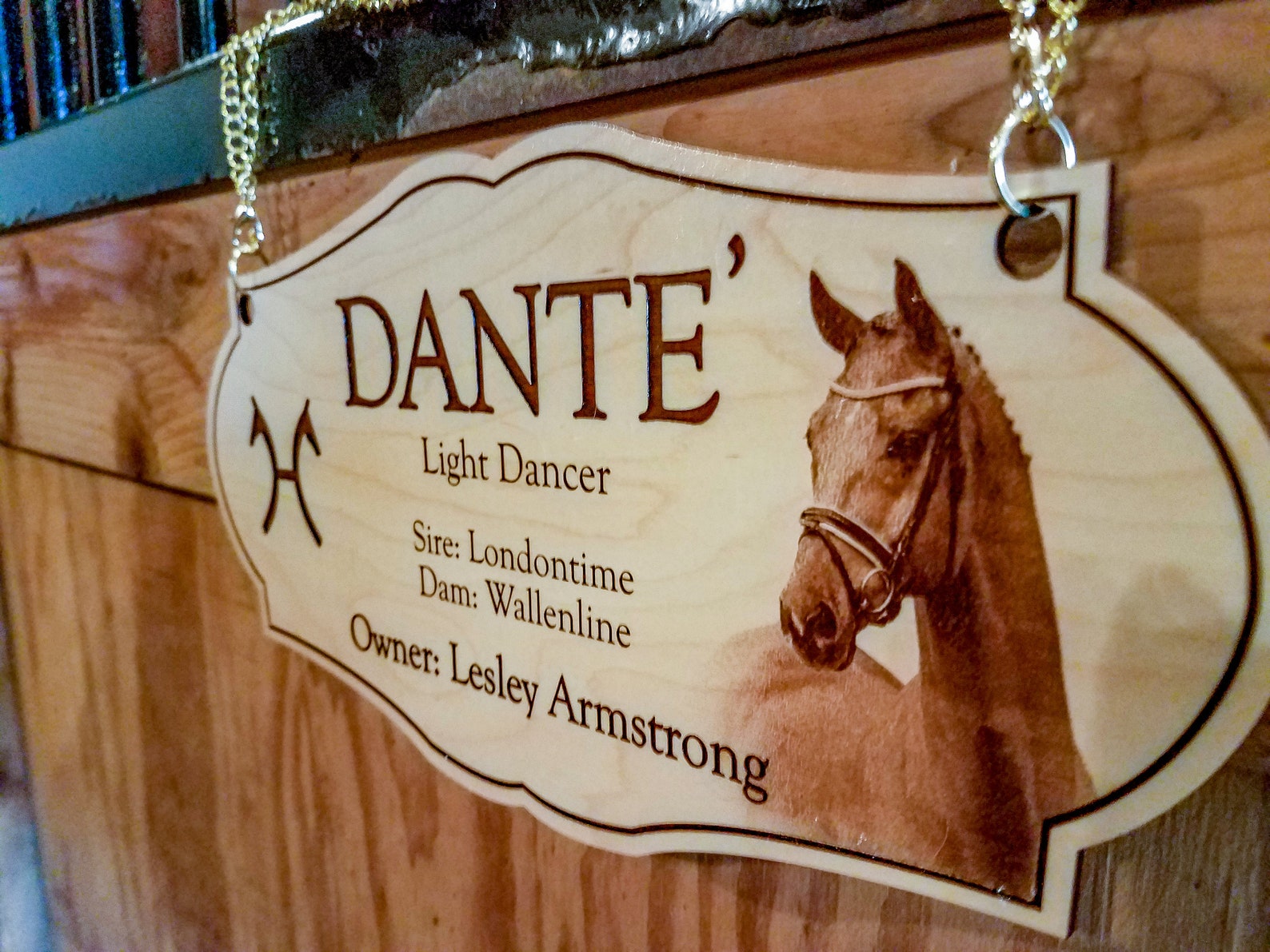 Wood Equine / Horse Stall Sign / Plaque / NamePlate Etsy