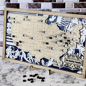 Mapa de estadio de hockey personalizado, mapa de estadio de la NHL, rastreador de estadio de hockey profesional, regalo para amantes del hockey, regalo para hombres, rastreador de estadio