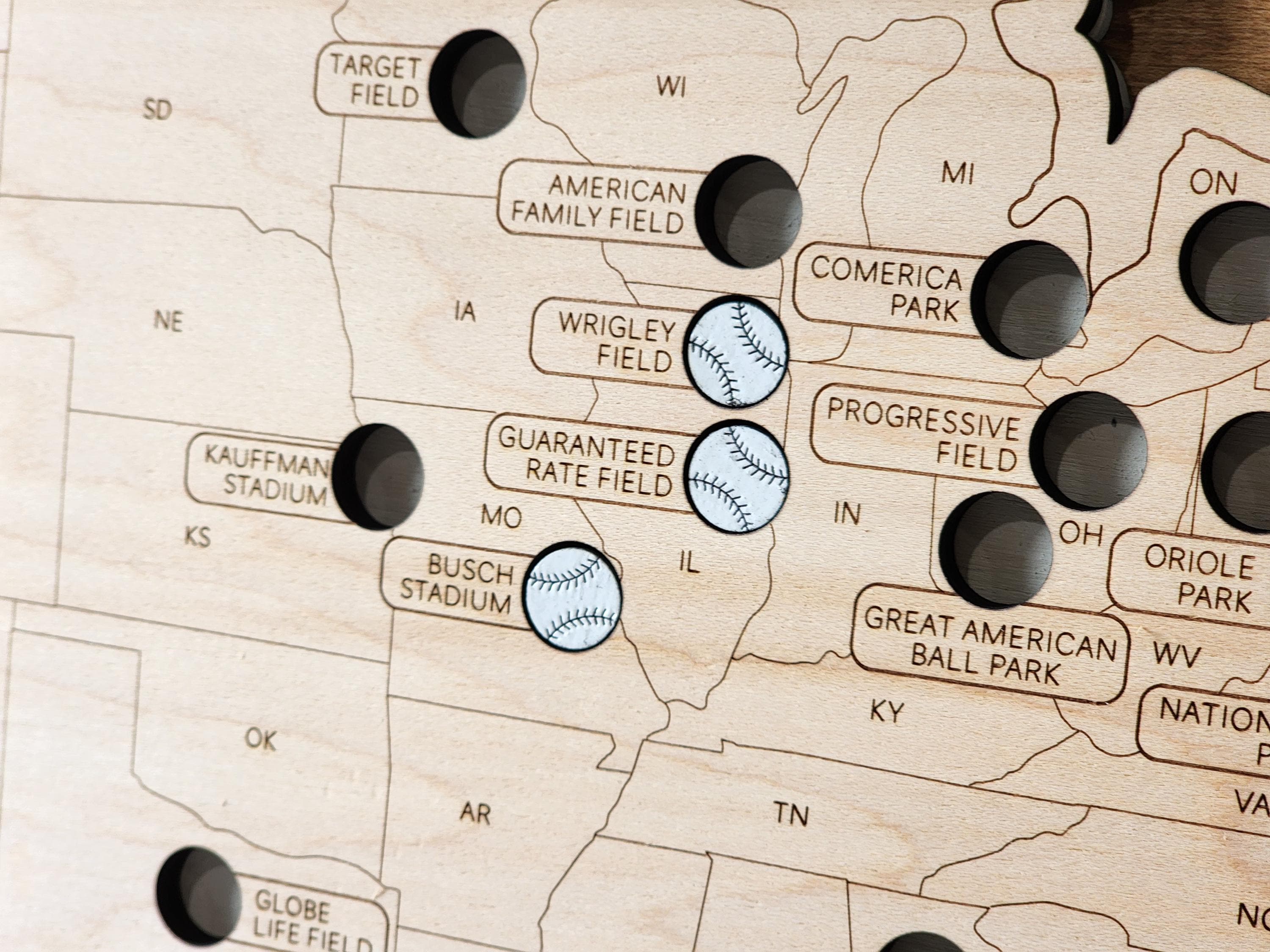 Mlb Support Map Custom MLB Stadium Tracker Map, Baseball Gift - Etsy