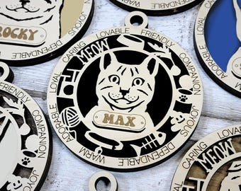 Custom Cat Breed Christmas Ornament: Personalized Pet Memorial Gift