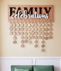 Personalized Family Celebrations Board: Engraved Wood Birthday Calendar - 2 Size Options!