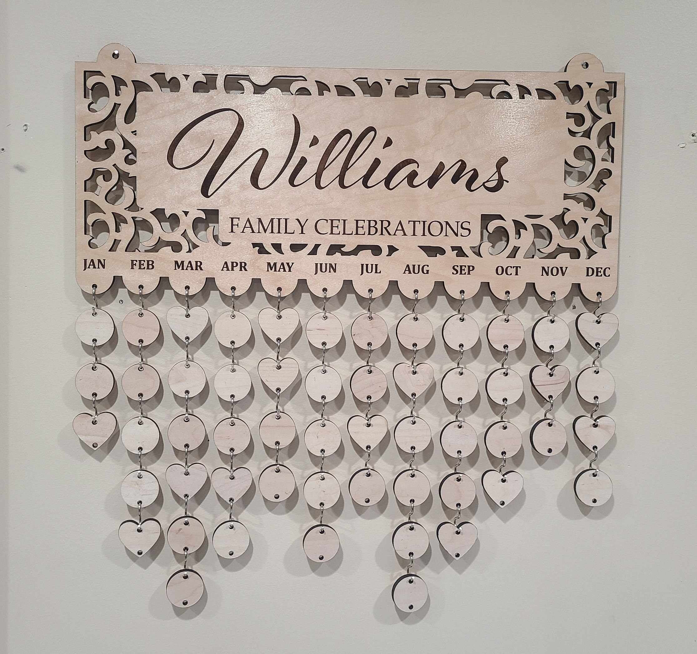Personalized Family Birthday and Celebration Board Wall Hanging