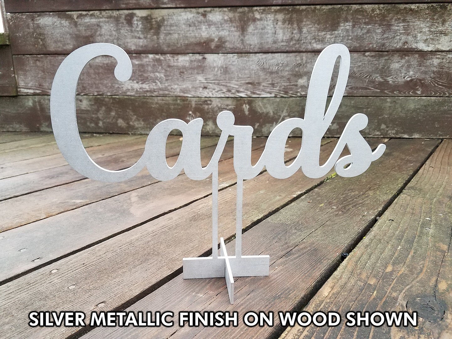 CARDS Sign With Easel for Weddings Birthdays Etc. in Wood or Etsy