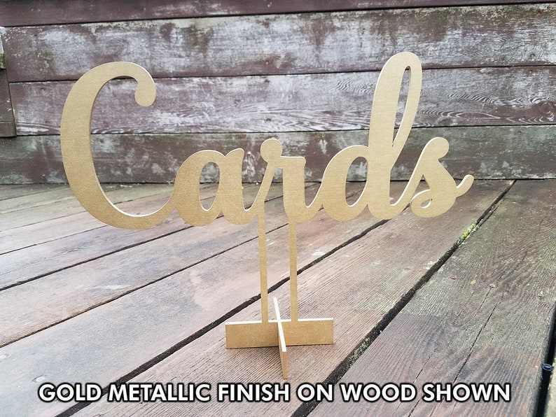 CARDS Sign With Easel for Weddings Birthdays Etc. in Wood or Etsy