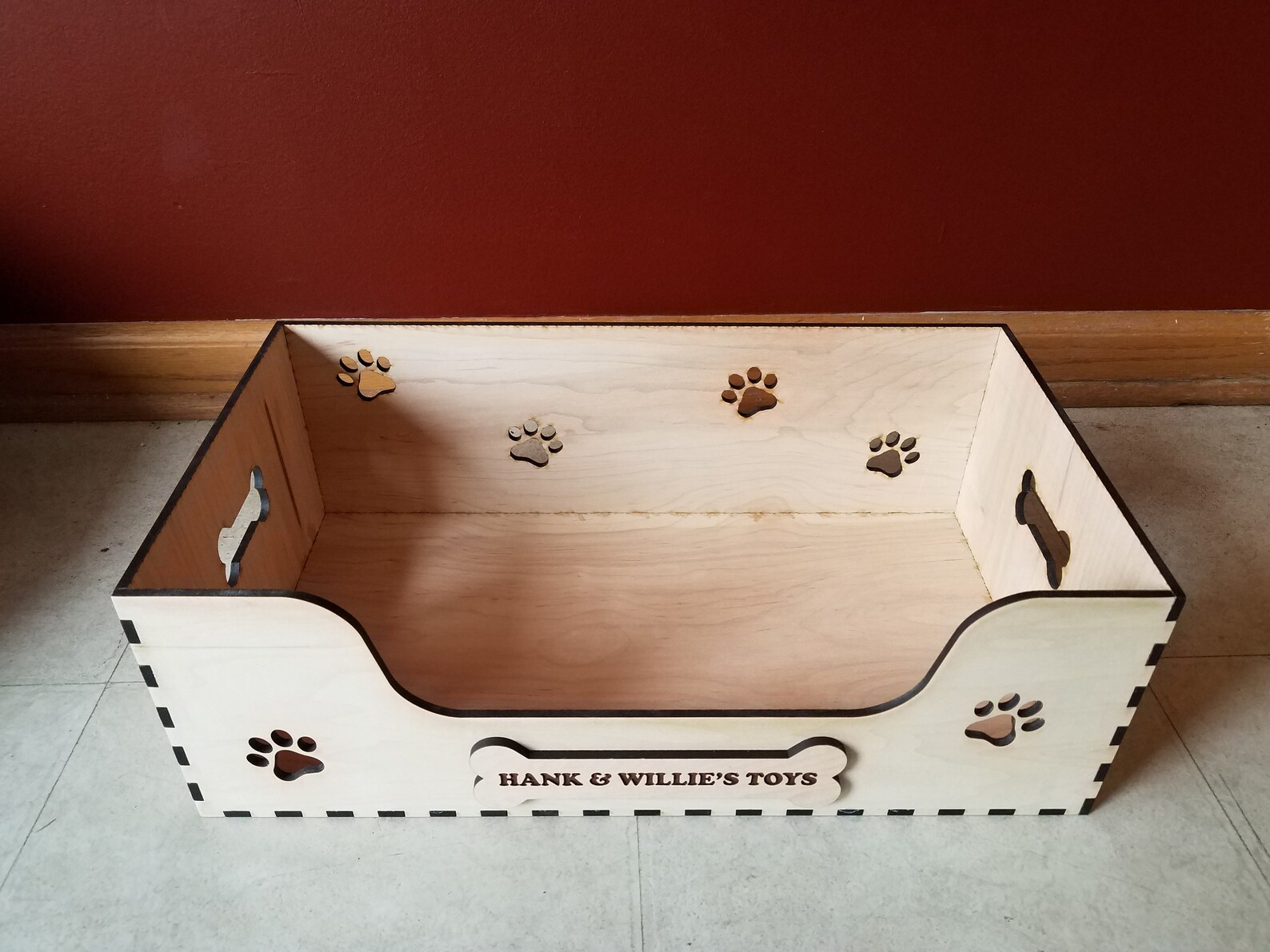 Dog Toy Box Pet Toy Storage Cat Toy Box Wood Toy Storage Etsy