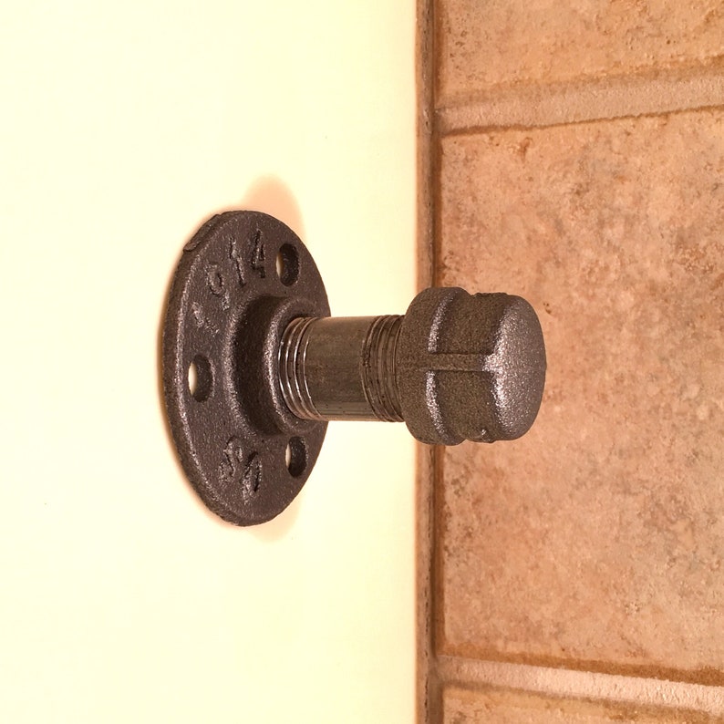 Black Iron Coat Hook Coat Hanger Metal Pipe Towel Hanger Etsy