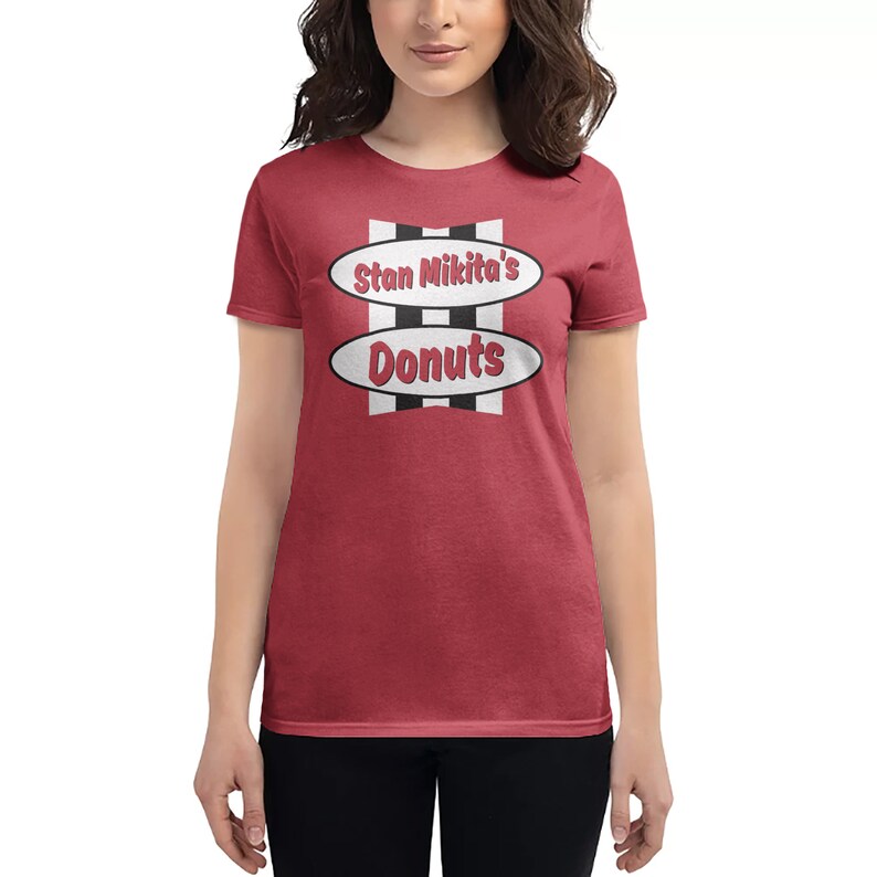 Stan Mikita's Donuts Shirt Wayne's World Tim Horton's Doughnuts Logo