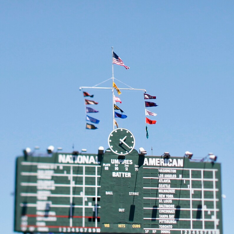 Chicago Cubs Shirt Wrigley Field Scoreboard Clock 1:20 PM | Etsy