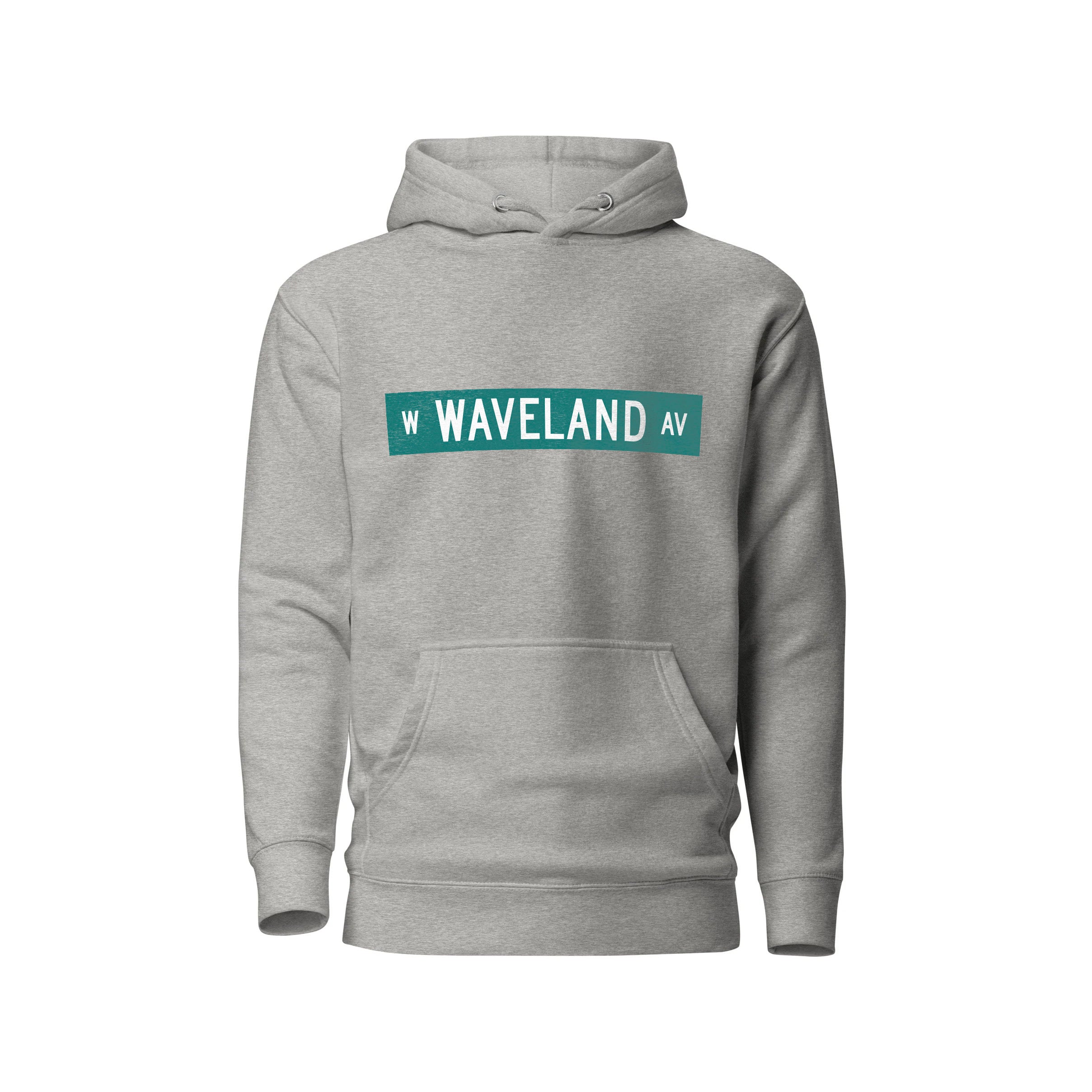 Chicago Cubs Hoodie W Waveland Ave Wrigley Field Street Sign 