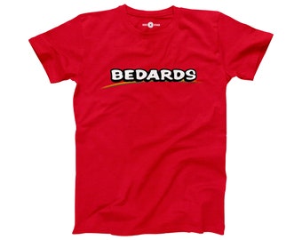 Chicago Blackhawks Shirt Bedards Logo Parody • Men's and Ladies • Short or Long Sleeves • Red Tee • Size XS S M L XL 2XL 3XL 4XL 5XL • Pats
