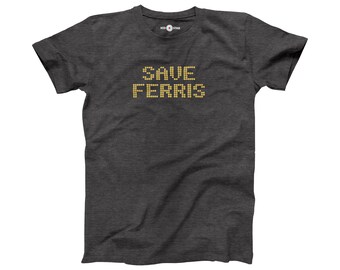 Chicago Cubs Shirt Save Ferris Bueller's Day Off Wrigley Field Marquee Sign Lights John Hughes Movie Gray T Size XS S M L XL 2XL 3XL 4XL 5XL