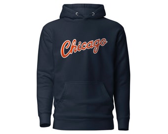 Cursive Chicago Hoodie: Vintage Bears-Style Throwback Sweatshirt