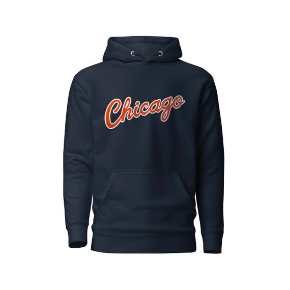 Cursive Chicago Hoodie Bears Colors City Script Wordmark Logo Signature Throwback Bulls Emblem Blue Hooded Sweatshirt Size S M L XL 2XL 3XL Etsy UK