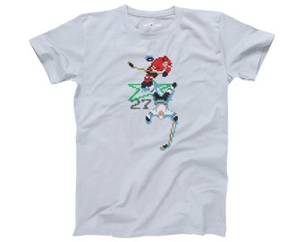 NHL '94 Inspired Blackhawks Tee • Vintage Style Light Blue Hockey Shirt