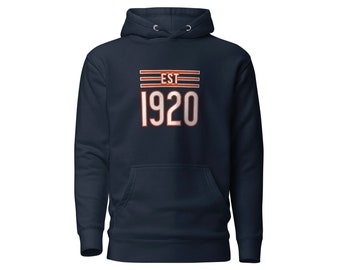 Chicago Bears Est. 1920 Hoodie - Vintage Style NFL Hooded Sweatshirt