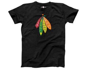 Chicago Blackhawks Feathers Logo Shirt • Hockey Fan Tee
