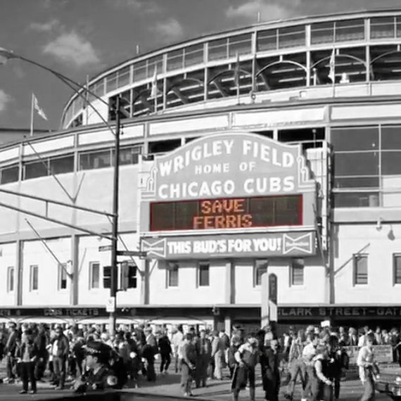 Chicago Cubs Shirt Save Ferris Bueller's Day off Wrigley 