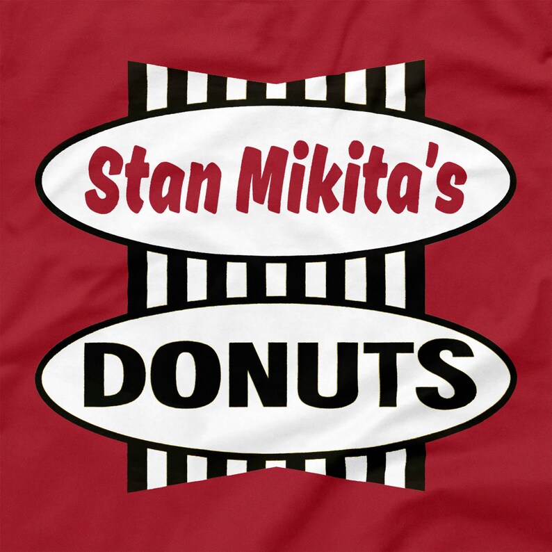 Chicago Blackhawks Shirt Stan Mikita's Donuts Logo Red Etsy