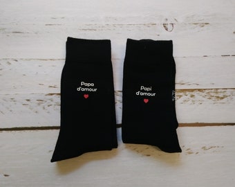 chaussettes papa papi d'amour