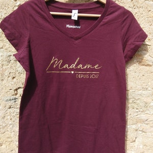 T-shirt Bientôt madame, personnalisé à la date de votre mariage image 2