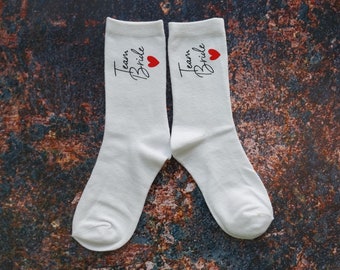 Calcetines personalizados de novia del equipo