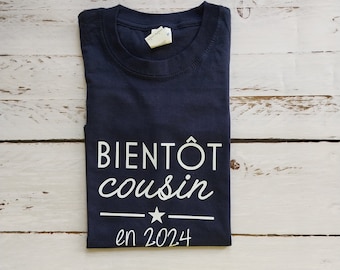 Body ou t-shirt pour une annonce grossesse originale - bientôt cousin ou cousine