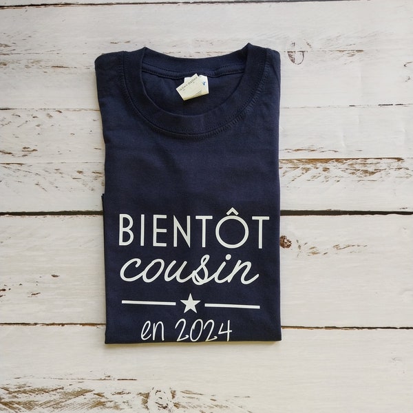 Body ou t-shirt pour une annonce grossesse originale - bientôt cousin ou cousine