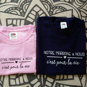 T-shirts assortis marraine filleule parrain filleul image 3