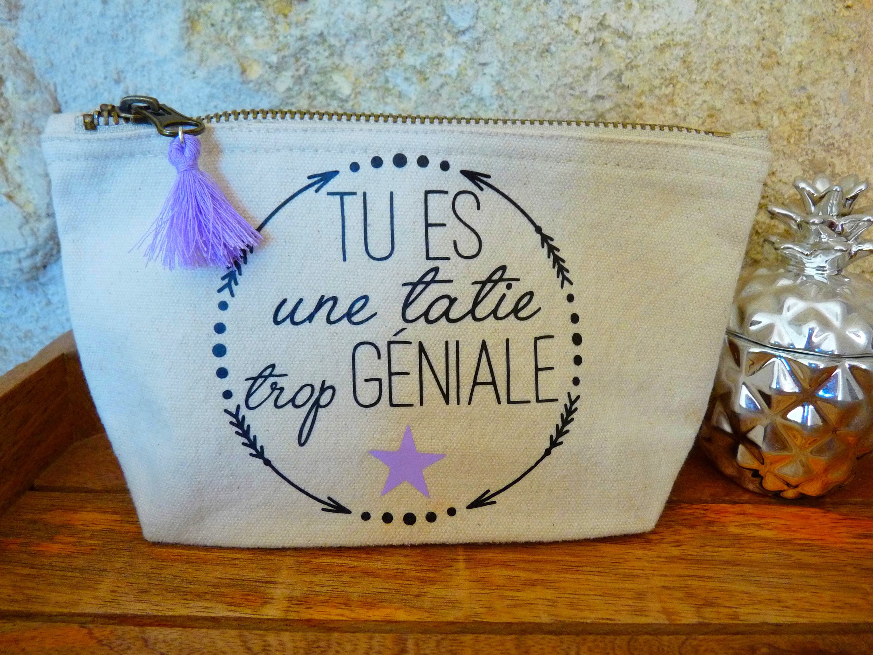 Trousse tata tatie cadeau original et unique pour une tatie | Etsy