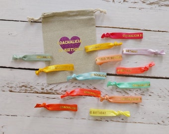 Bracelet élastique personnalisé, cadeau souvenir pour EVJF et anniversaire