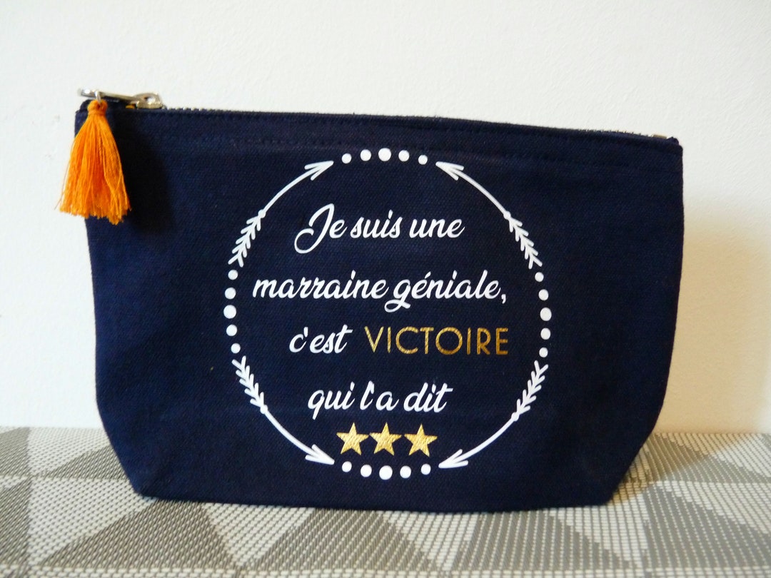 Trousse marraine géniale à personnaliser, avec prénom filleul-e - Etsy
