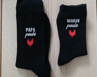 Chaussettes assorties papa et Maman