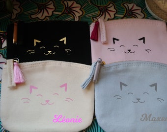 Personalized cat wallet with first name