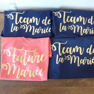 T Shirt EVJF Bride / Bridesmaid / Team Bride / Personalized Bride's Team / Bride to be shirt / EVJF t-shirt Bachelorette shirts EVJF image 3