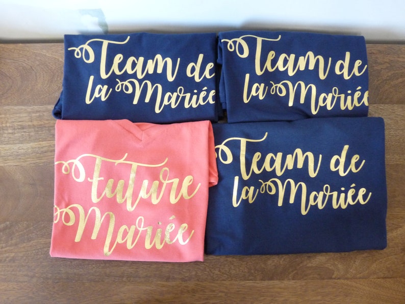 T Shirt EVJF Bride / Bridesmaid / Team Bride / Personalized Bride's Team / Bride to be shirt / EVJF t-shirt Bachelorette shirts EVJF image 3