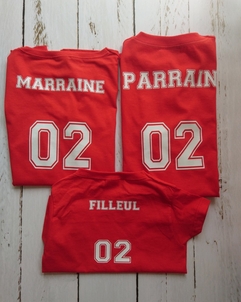 T-shirts body assortis marraine, parrain et filleul image 2