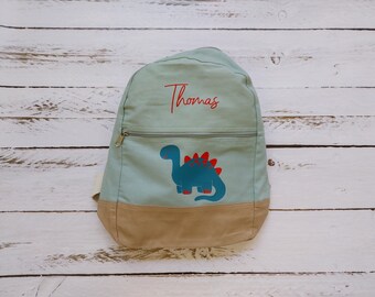 Personalized dinosaur nursery backpack