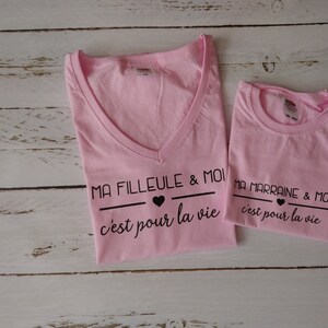 T-shirts assortis marraine filleule parrain filleul image 5