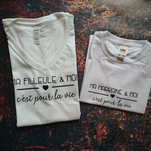 T-shirts assortis marraine filleule parrain filleul image 2