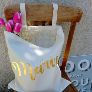 Personalized first name bag, Will you be my witness image 1