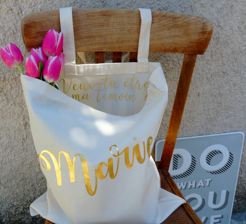 Personalized first name bag, Will you be my witness image 1