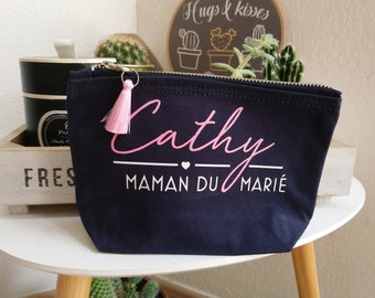 Trousse témoin avec prénom - Trousse Bridesmaid -maman de la mariée - Trousse témoin - cadeau témoin - merci témoin - cadeau mariage