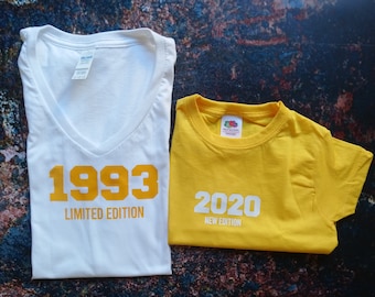 tshirts assortis année de naissance - limited edition - new edition