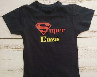 T-shirt enfant Super héros personnalisé