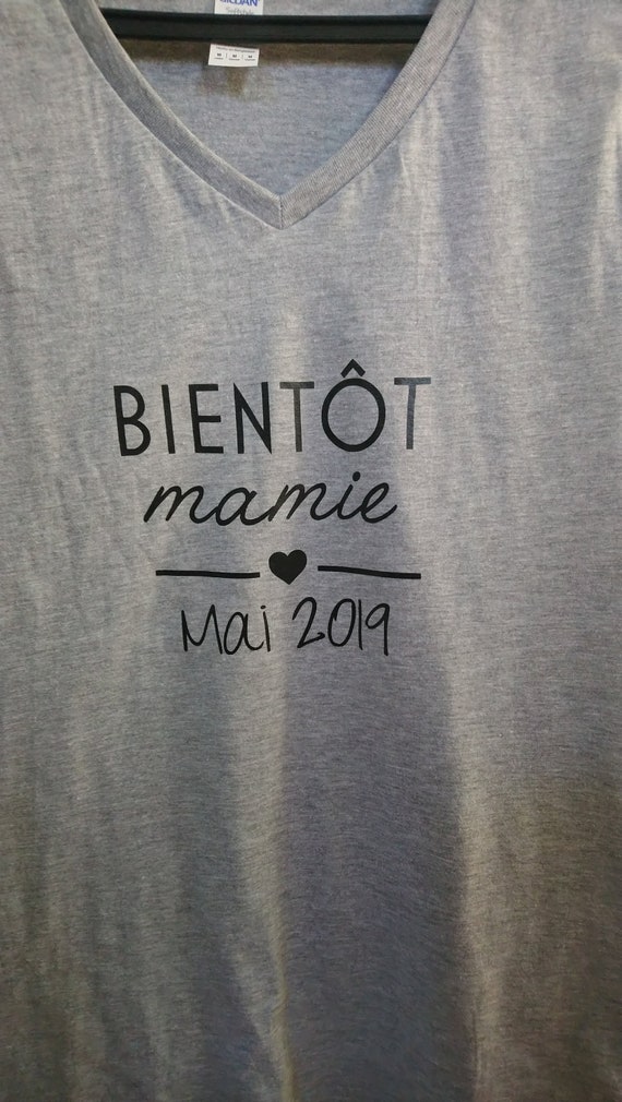 T Shirt Annonce Grossesse Bientot Mamie Future Mamie Etsy